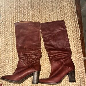 Free People Rich Brown Heeled Boots